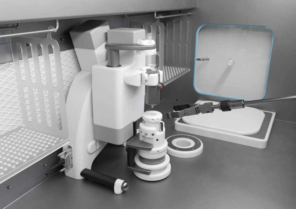 isolator with integrated automated dose dispenser